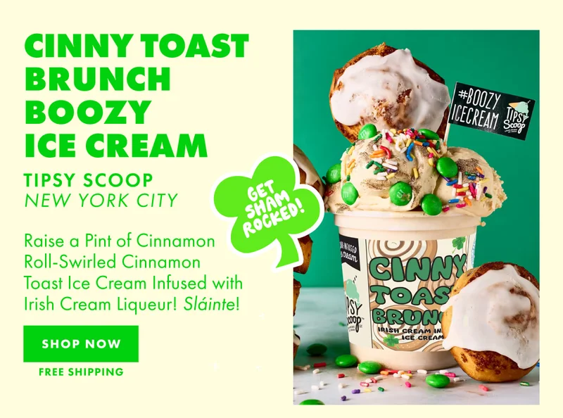 Tipsy Scoop St. Paddy's Boozy Ice Cream Tipsy Scoop St. Paddy's Boozy Ice Cream