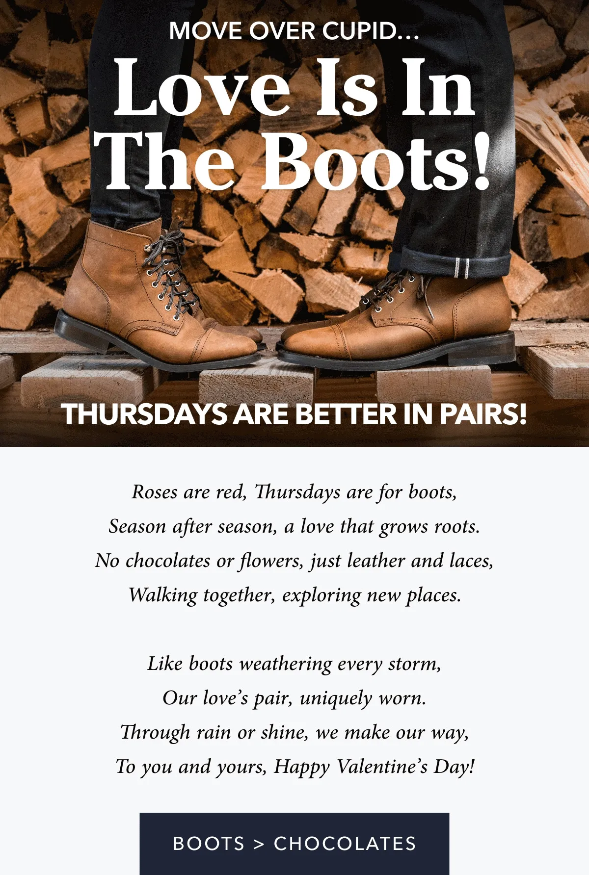 Boots Over Chocolate