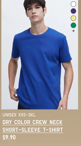 PDP8 - MEN DRY COLOR CREW NECK SHORT-SLEEVE T-SHIRT
