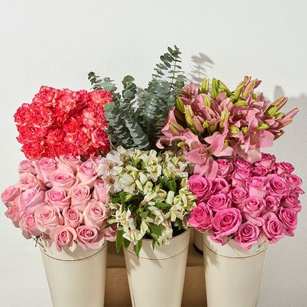 The Strawberry Sunset DIY Flower Box Bouq