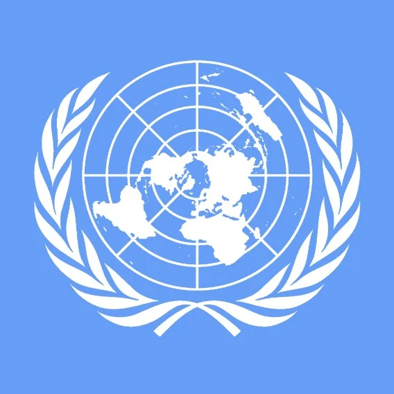 A blue box featuring a white illustration of the world's conteinents