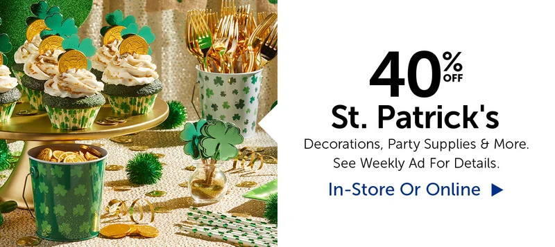 40% Off St. Patrick's - Decorations, Party Supplies & More.