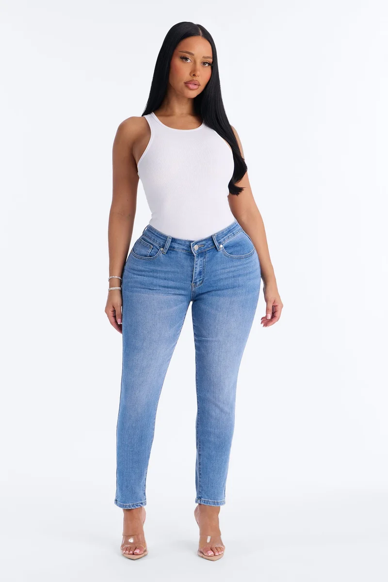 Image of Never Settle High Rise Everyday Stretch Skinny Jeans - Light Blue Wash
