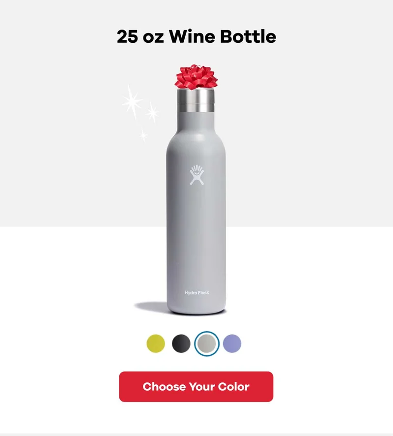 25 oz Wine Bottle | Choose Your Color