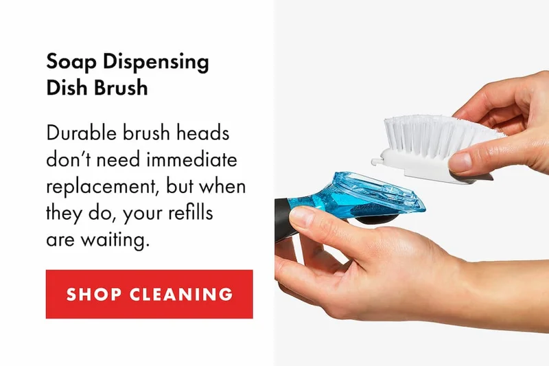Soap Dispensing Dish Brush. Durable brush heads don’t need immediate replacement, but when they do, your refills are waiting. | SHOP CLEANING