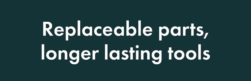Replaceable parts, longer lasting tools