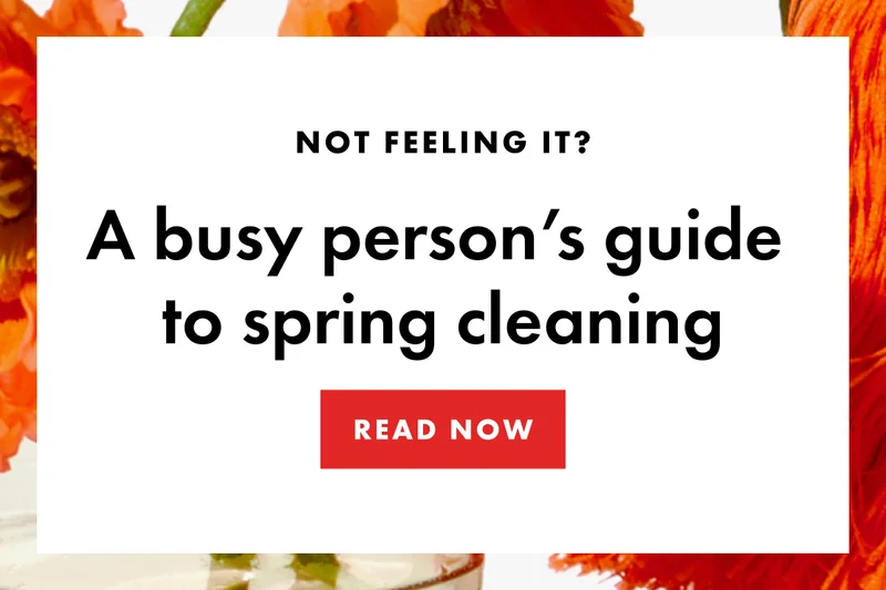 Not feeling it? A busy person's guide to spring cleaning. | READ NOW.