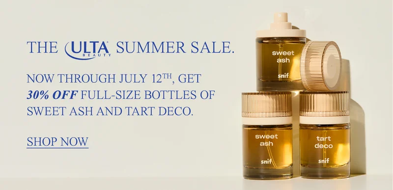 he big summer sale at ulta beauty. Get 30% off full-size bottles of Sweet Ash and Tart Deco until July 12th!  [shop now]