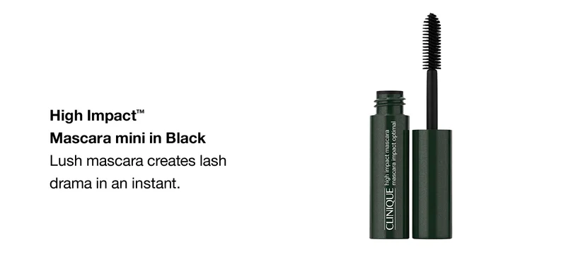 High Impact™ Mascara mini in Black Lush mascara creates lash drama in an instant.