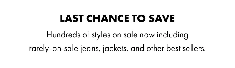 Last chance to save