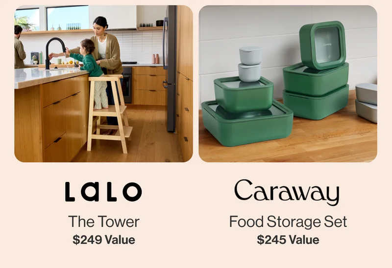 Lalo- The Tower $249 Value / Caraway Food Storage Set $245 Value