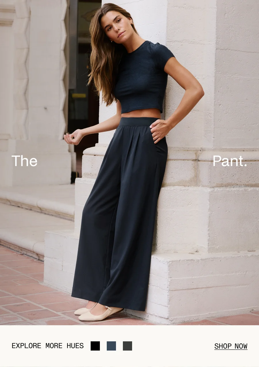 Elasticated Wide Leg Pant 31" in Nocturnal Navy