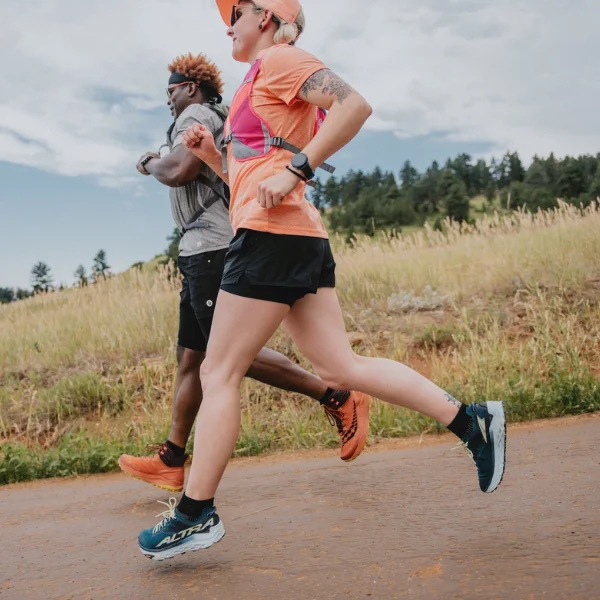 Runners wearing trail shoes