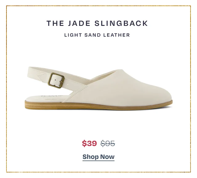 Jade Slingback Flat
