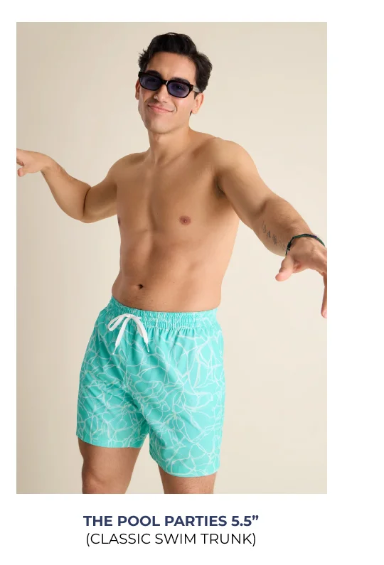 Classic Swim Trunk: The Pool Parties 5.5"