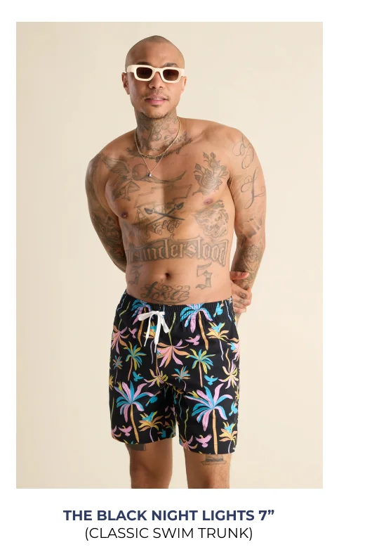 Classic Swim Trunk: The Black Light Nights 7"