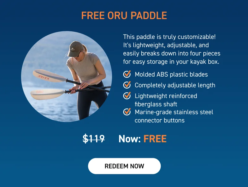 NEW DEAL OF THE WEEK! Get a FREE paddle with any kayak purchase NEW DEAL OF THE WEEK! Get a FREE paddle with any kayak purchase