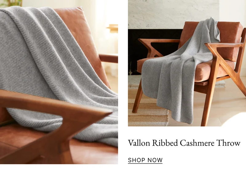 Vallon Ribbed Cashmere Throw