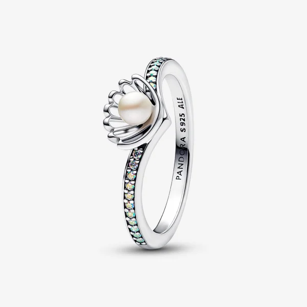 Disney Princess Ariel Shell Treated Freshwater Cultured Pearl Ring
