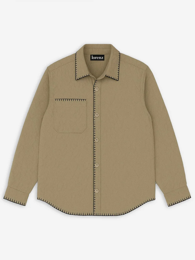 Image of Lorenz Indra Nylon Shirt - Sage Green