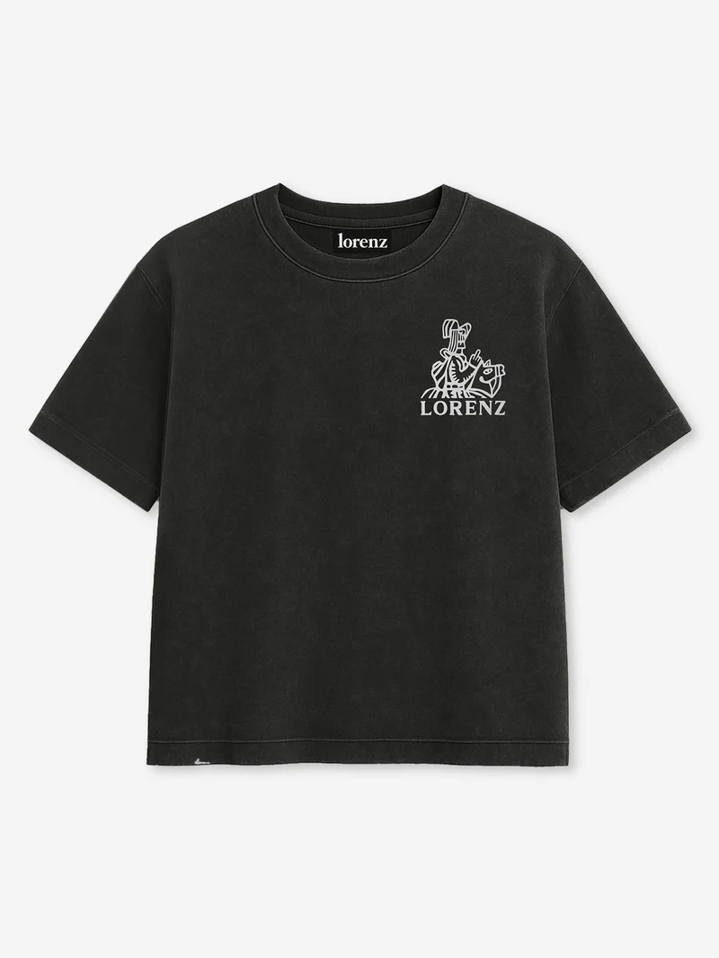 Image of Lorenz Salute T-Shirt - Washed Black
