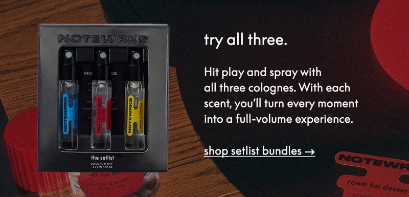 try all three. Hit play and spray with travel sizes of all three colognes. With each scent, you’ll turn every moment into a full-volume experience.