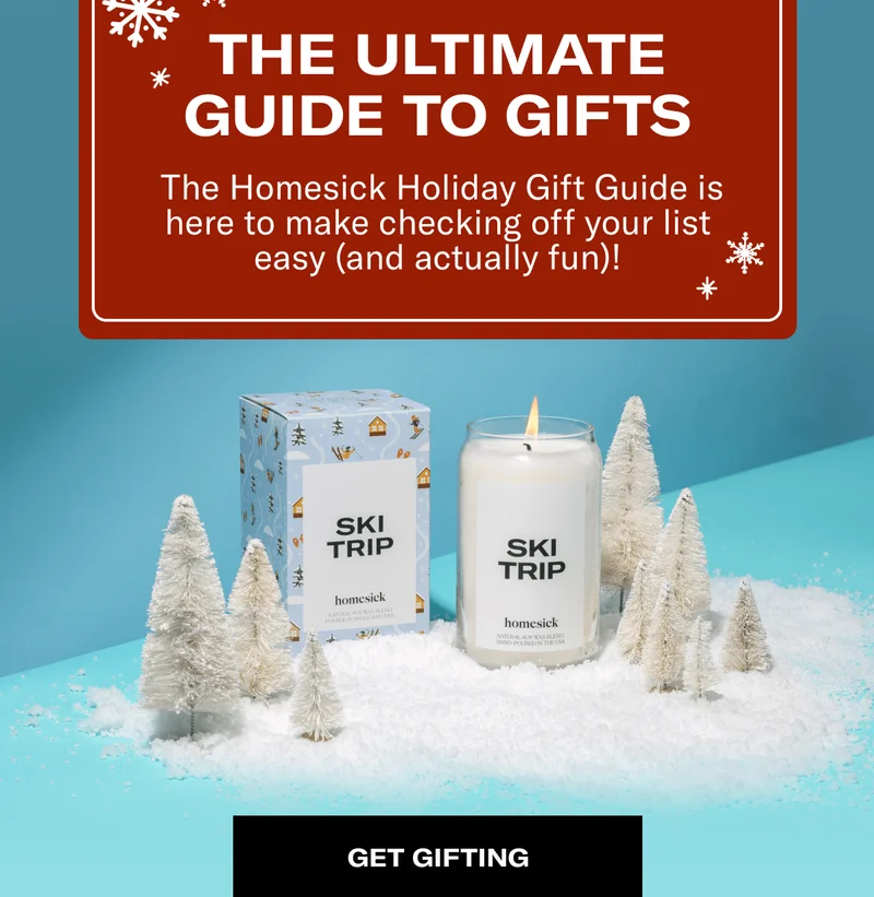 THE ULTIMATE GUIDE TO GIFTS | &nbsp;The Homesick Holiday Gift Guide is here to make checking off your list easy (and actually fun)! | GET GIFTING