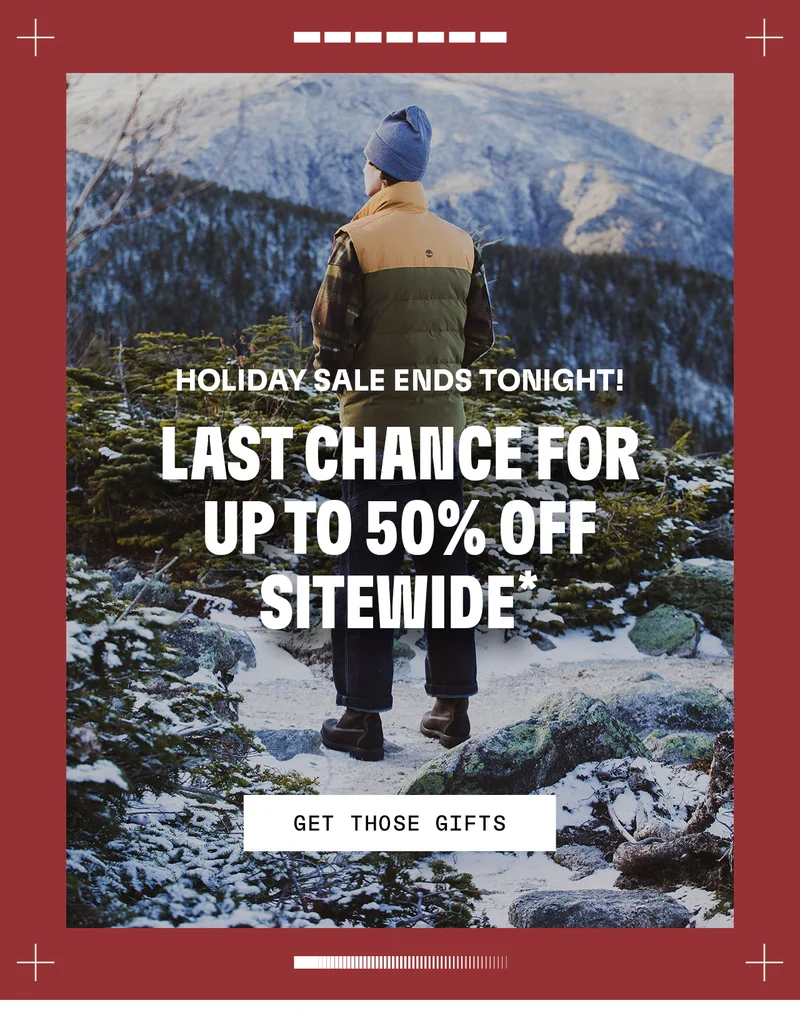 Holiday Sale Ends Tonight! Last Chance For Up To 50% Off Sitewide*