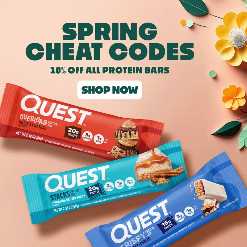 Quest Nutrition - Spring Sale 10% Off all Bars