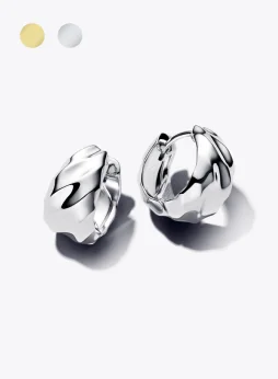 Rippled Small Hoop Earrings