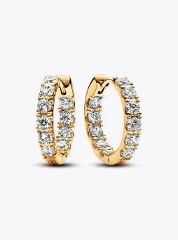 Sparkling Huggie Hoop Earrings