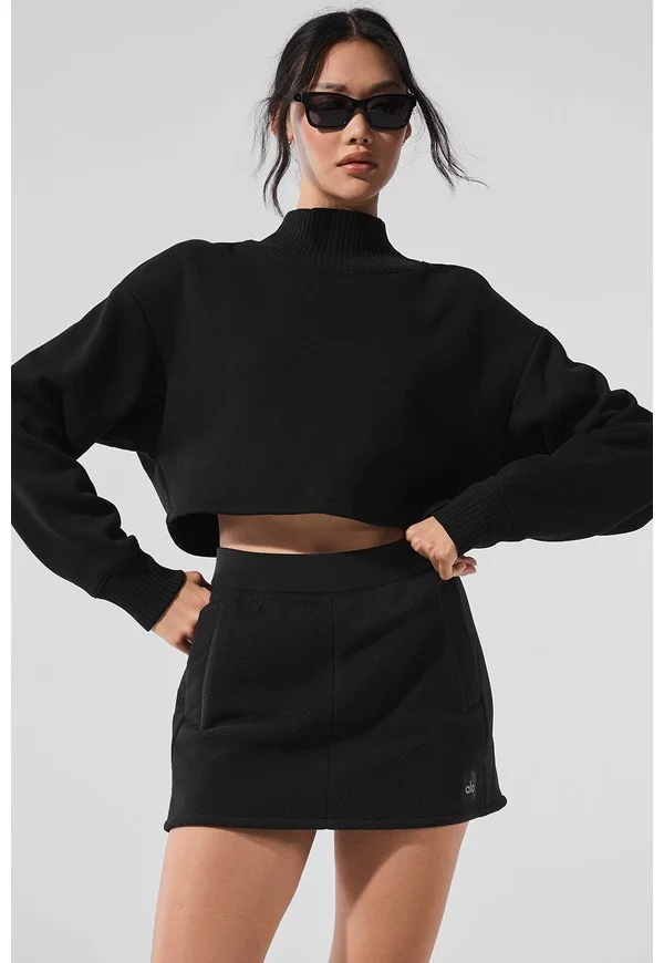 Cropped Serenity Coverup - Black - Black / S