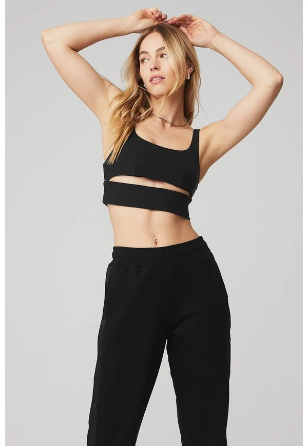 Slit Bra - Black - Black / M