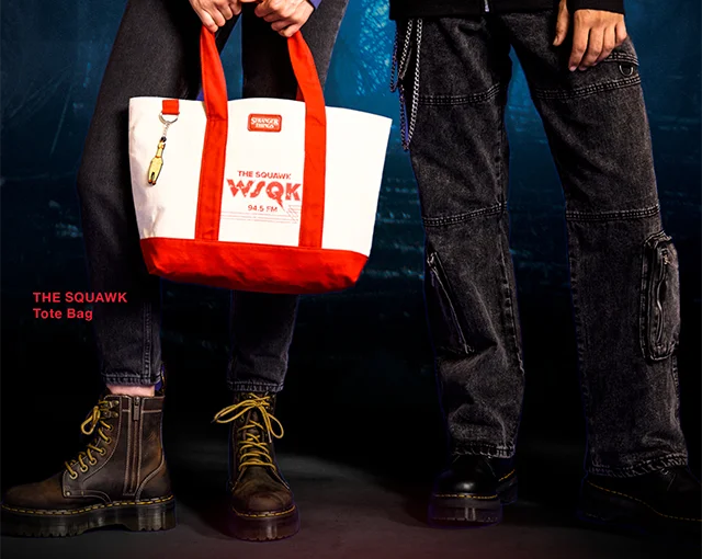 Product Shown: Beam Me Up Sweatshirt, Vecna Lives Hoodie, The Squawk Tote Bag