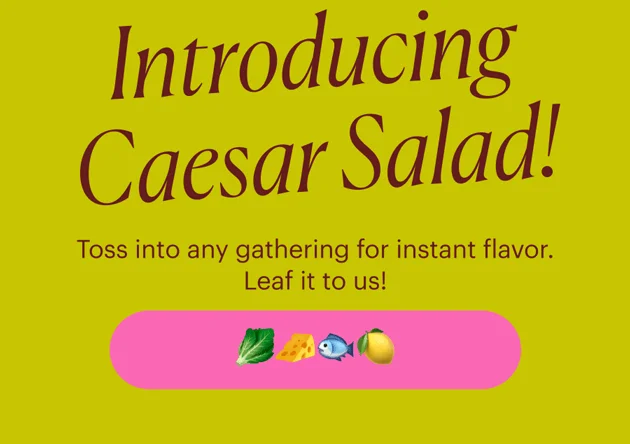 Introducing Caesar Salad! Toss into any gathering for instant flavor. Leaf it to us! Shop Caesar Salad Napkins 🥬🧀🐟🍋