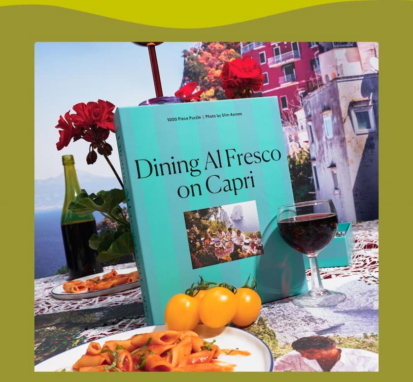 Dining Al Fresco on Capri, 1000-piece jigsaw puzzle