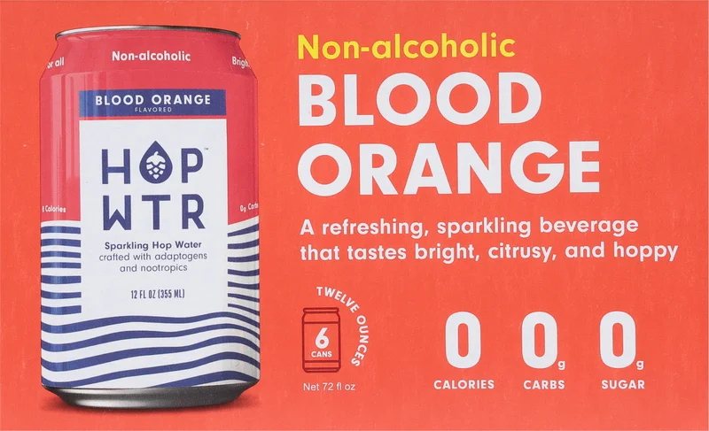 Image of HOP WTR Blood Orange Non-Alcoholic (6 Pack)