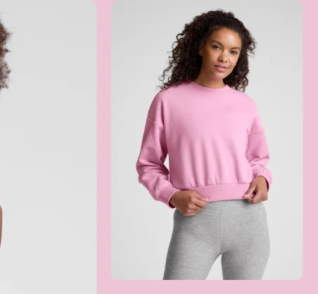 LuxeFleece Crewneck Sweatshirt in Pink Haze