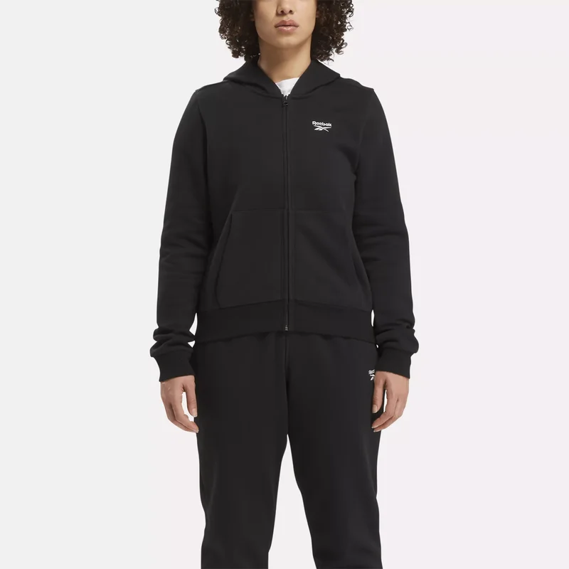 Image of Women's Reebok Identity Small Logo Fleece Full-Zip Hoodie