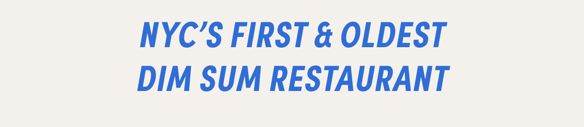 NYC's first & oldest dim sum restaurant NYC's first & oldest dim sum restaurant