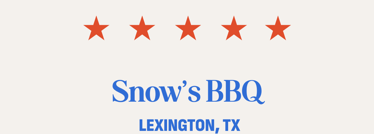 Snow's BBQ Snow's BBQ