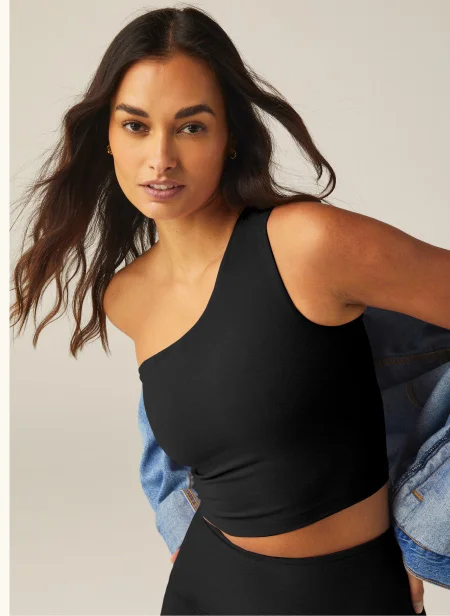 Spacedye The Bold Shoulder Cropped Tank