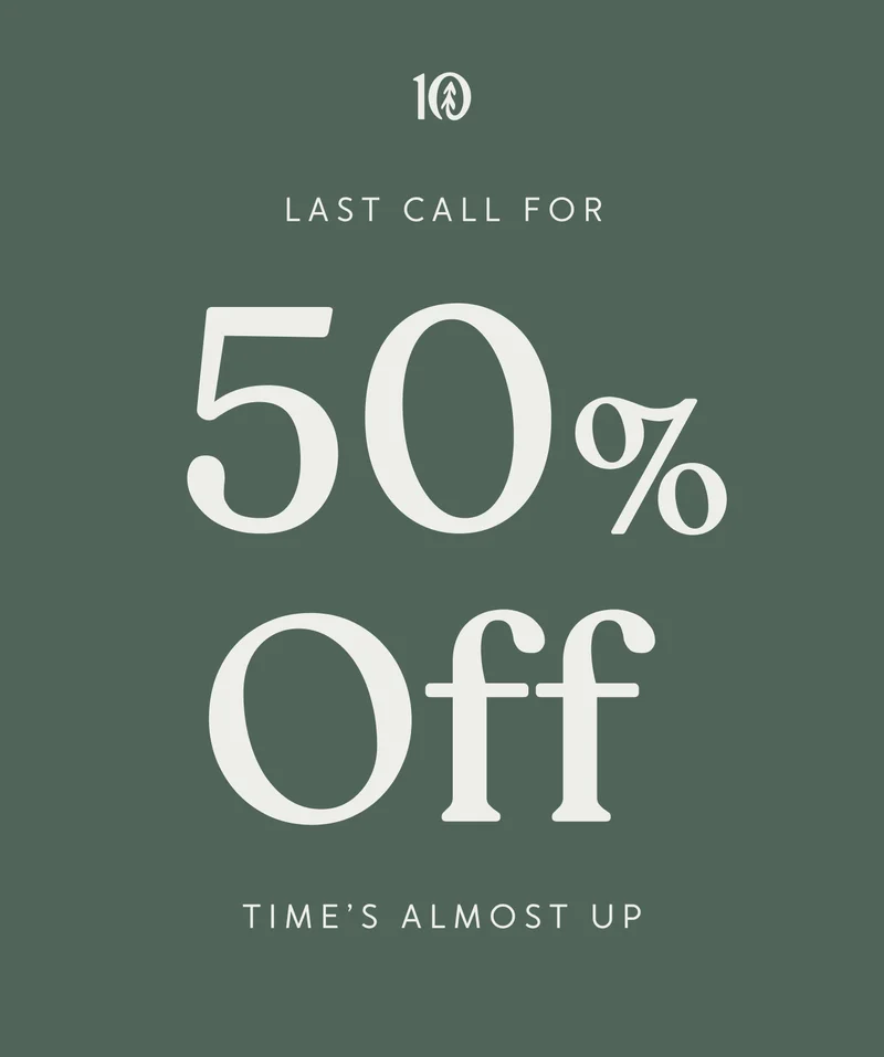 Last Call for 50% Off - Time's Almost Up