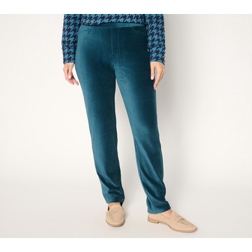 Susan Graver Weekend Knit Corduroy Straight Leg Pant
