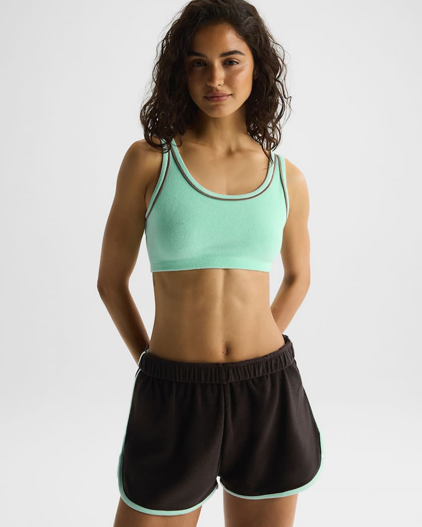 Terry Towelling Bralette - Mint Green