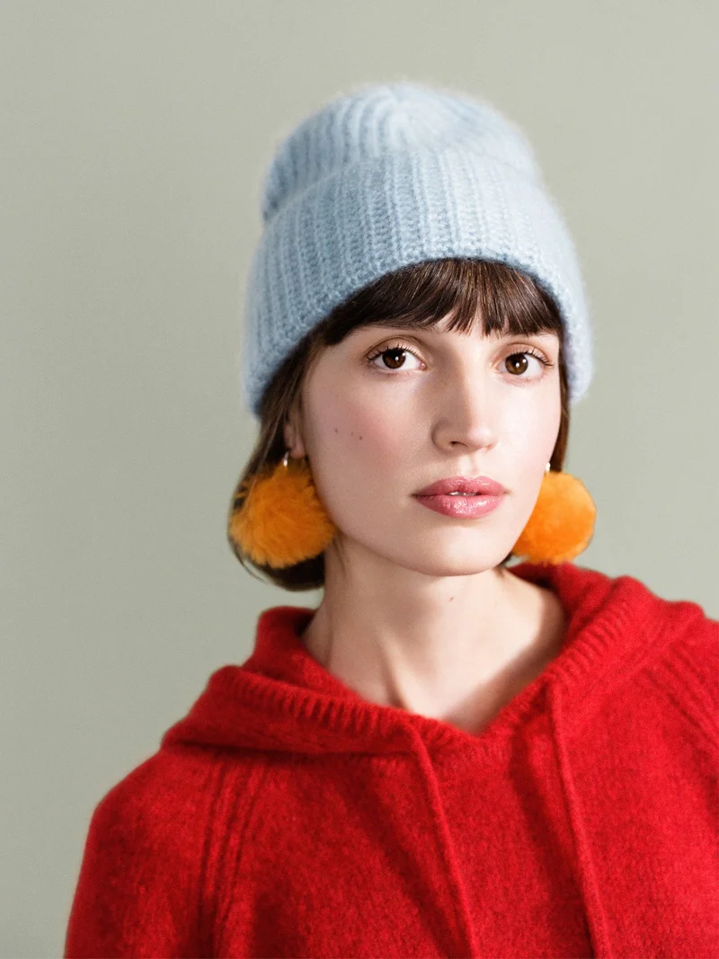 Image of Cashmere Ribbed Beanie