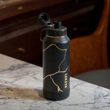 Noire - 32oz Kintsugi Water Bottle with Spout Lid