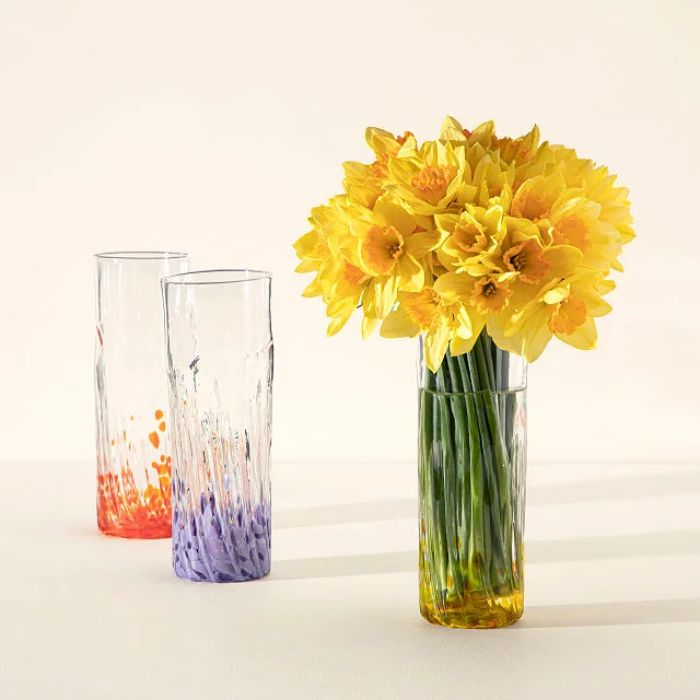 Recycled Glass Birth Month Flower Vase
