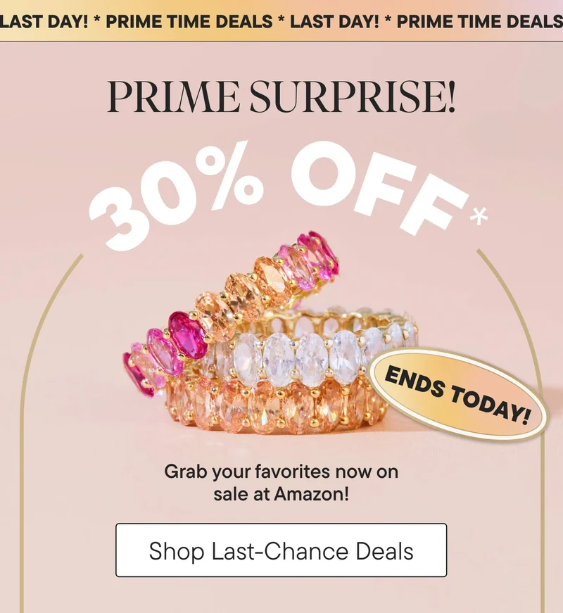 Prime Time Deals! Last Day! 30% off* for 48 hours only. Our most-loved styles are now 30% off at Amazon! Shop Last-Chance Deals!