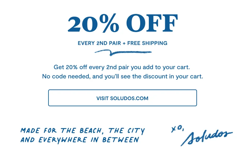 20% Off Every 2nd Pair Plus Free Shipping